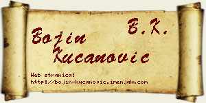 Bojin Kucanović vizit kartica